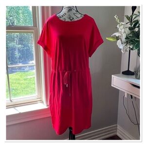 RACHEL ROY Vibrant Red Scoop Neck Dress